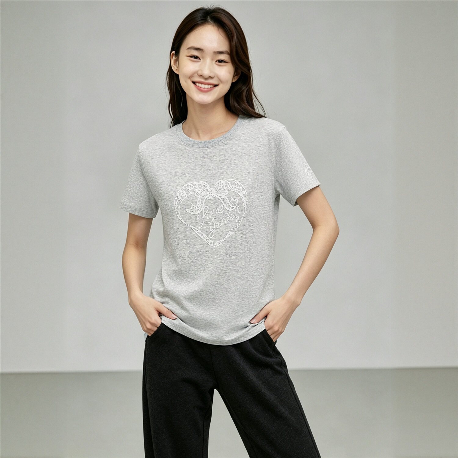 李宁短袖文化衫女子2026新款冰感舒适透气百搭运动上衣ATSW274
