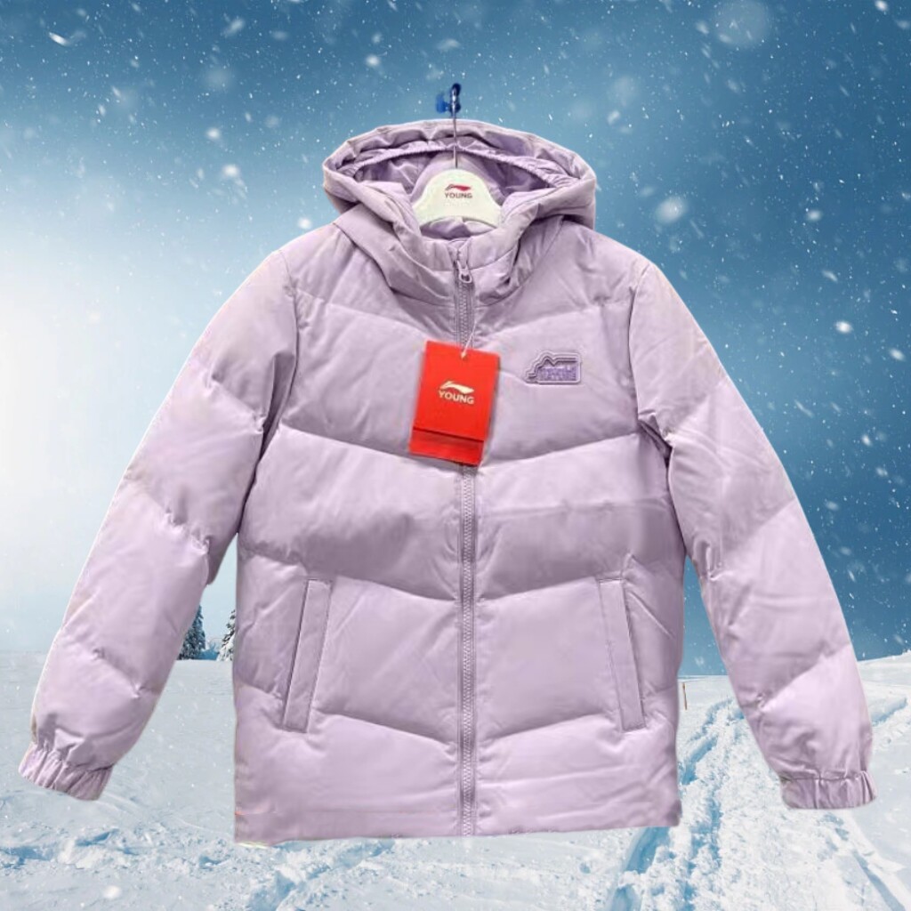 李宁童装女大童短羽绒服2024冬时尚加厚保暖宽松连帽外套 YYMU176,运动服/休闲服装,运动羽绒服,淘宝优惠券,粉丝福利购,淘宝优惠卷