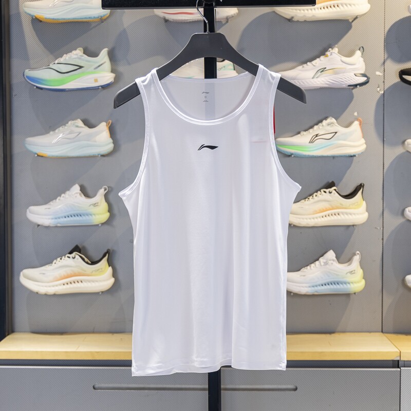 李宁背心男子2025夏季新款速干凉爽舒适透气运动无袖T恤YVSV033