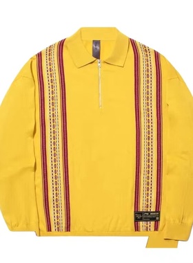 中国李宁系列长袖翻领休闲时尚套头毛衣编织衫男新款棉质AMBT239