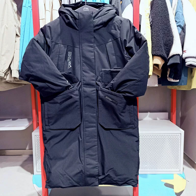 李宁长款羽绒服2024冬女童