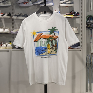 李宁短袖文化衫男士2024新款夏季圆领休闲印花运动T恤AHSU713