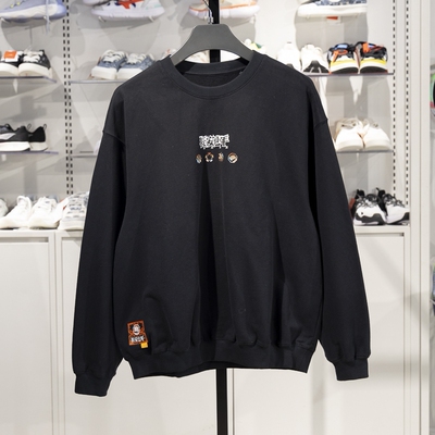 李宁男子圆领纯棉套头卫衣