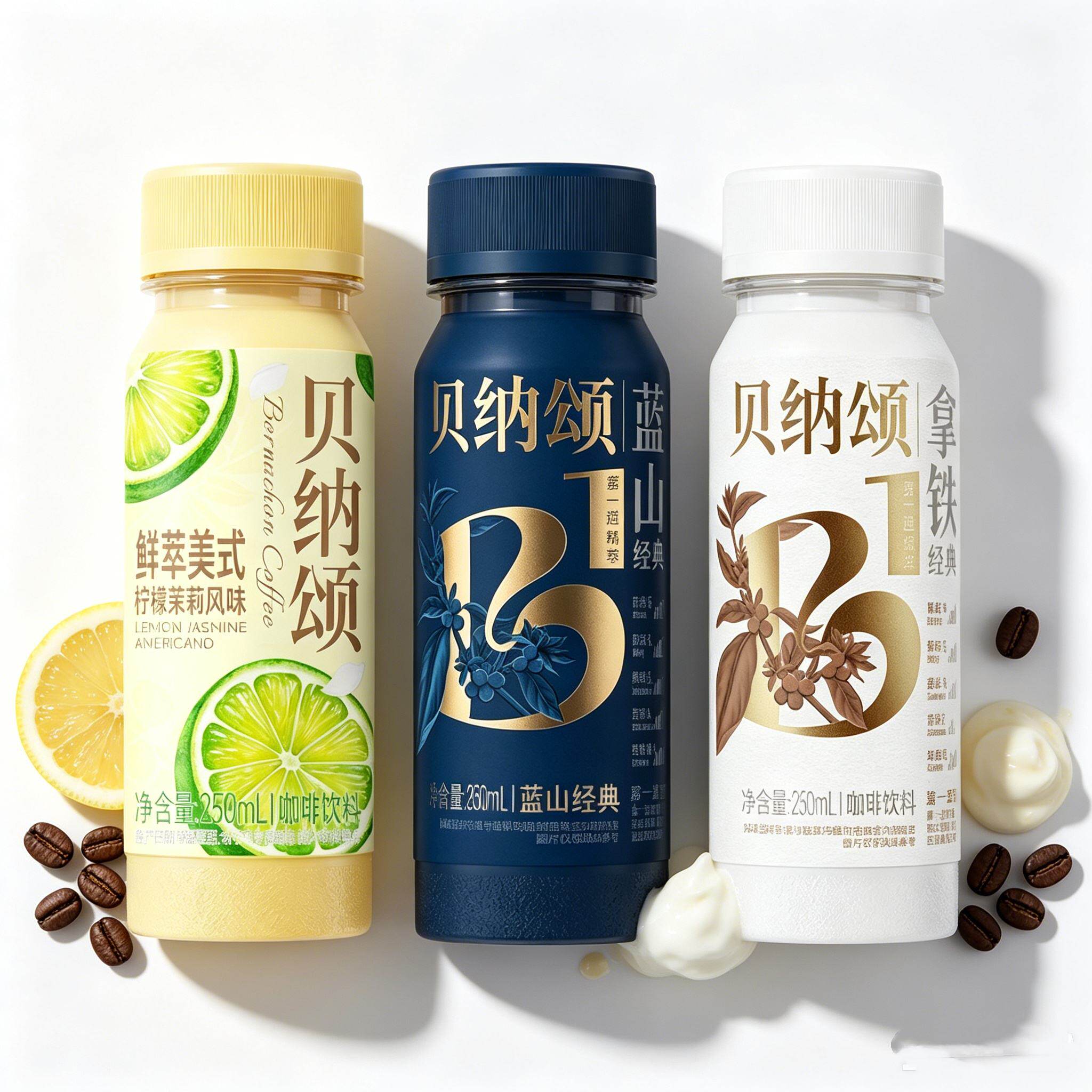 贝纳颂蓝山拿铁咖啡10瓶即饮