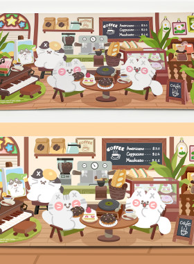 迷甜会社PU原创猫咪鼠标垫可爱