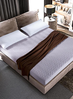 美国进口DACRON七孔抗菌纤维床护垫夹棉床笠纯色舒心抗菌保洁垫