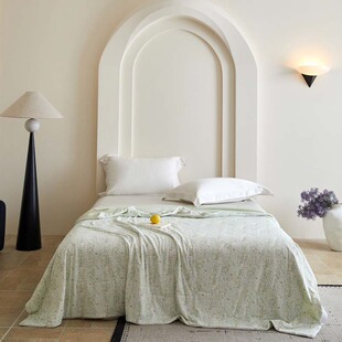 沃尔德专版高克重印花凉感夏被A类母婴亲肤花茶冻冻抗菌纤维夏被