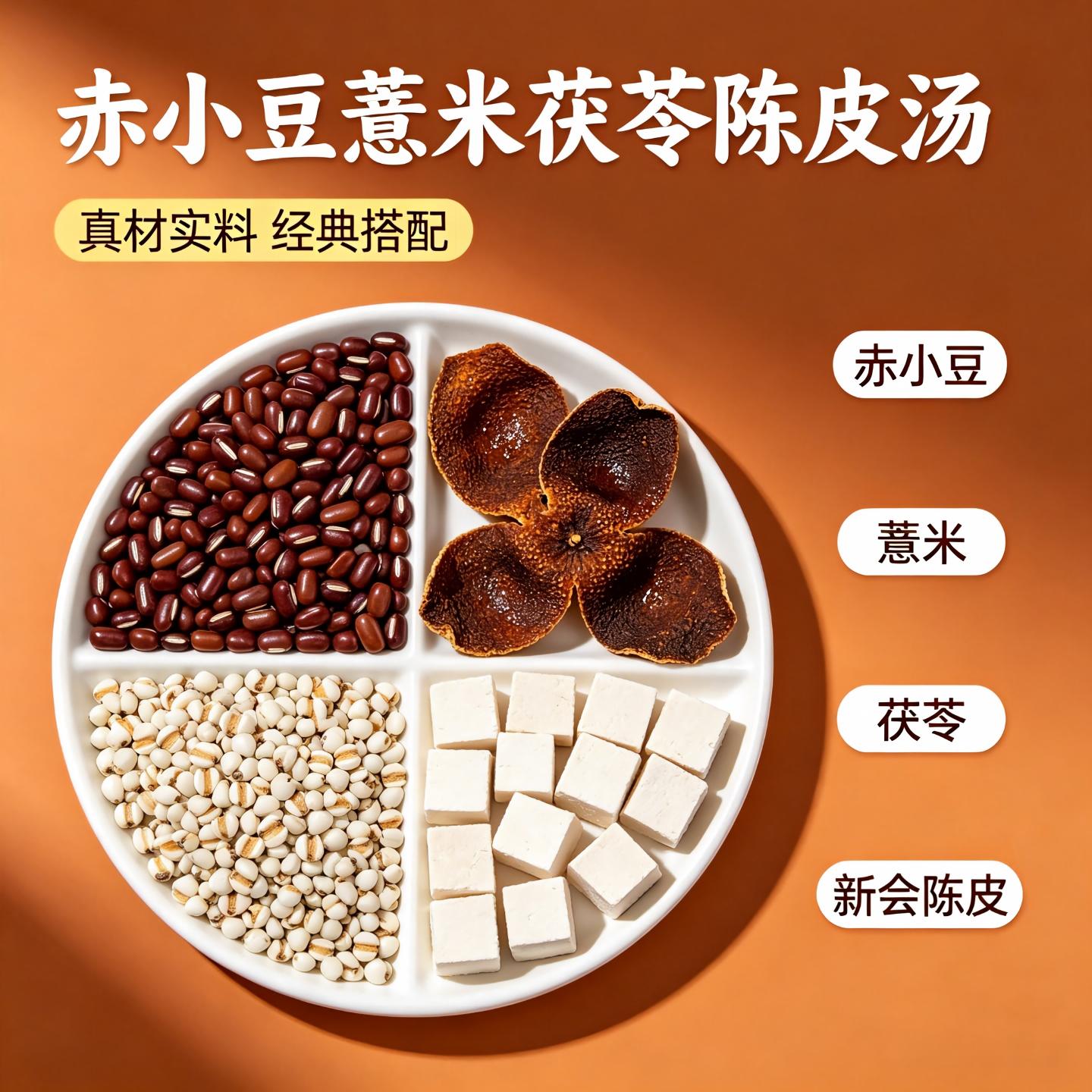 赤小豆薏米湿气莲子芡实山药干货茯苓药膳炖汤材料包