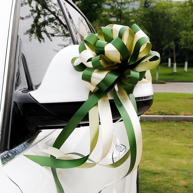 抽花楼梯栏杆车边车把拉拉花车队婚车拉花装饰结婚丝带彩条婚床手