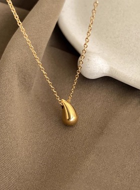 2025新款小水滴钛钢项链女款2025新款项链轻奢小众锁骨链女感吊