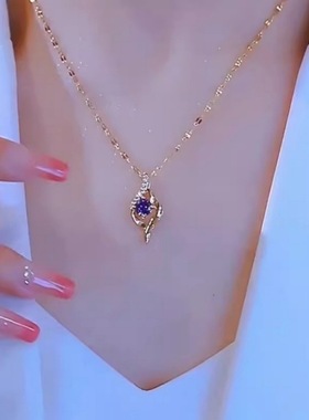 合金一见倾心项链电镀工艺显白提气场聚会浪漫饰品气质感夏季