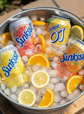 香港版新奇士汽水饮料330ml罐装oj橙汁葡萄柚柠檬味果味碳酸汽水