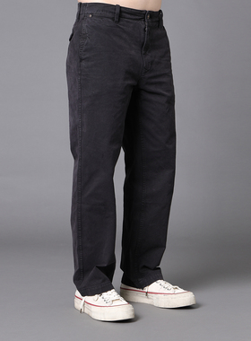 实年服工SK220单件手作质感水洗染色工装长裤宽松直筒休闲裤子男