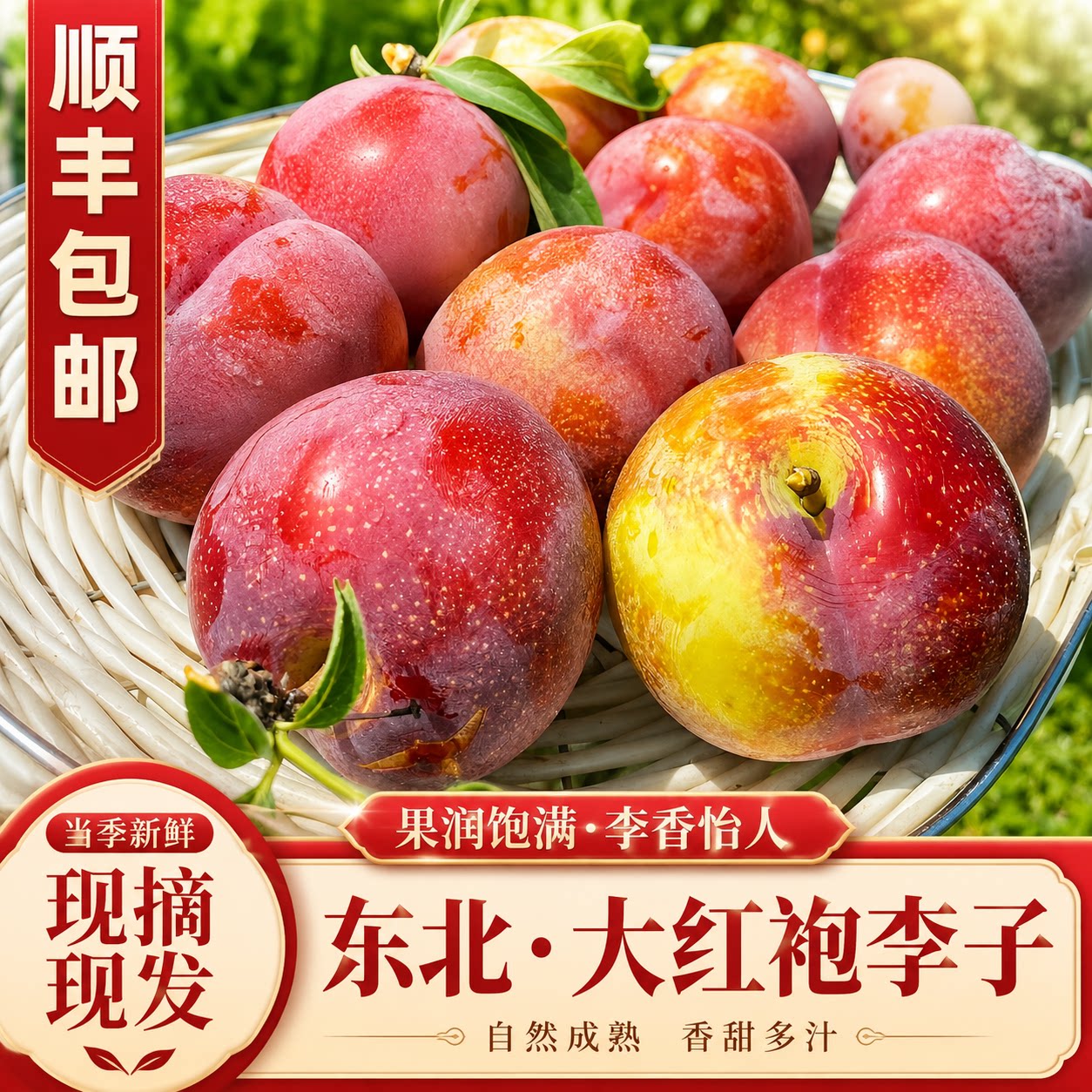 （顺丰包邮）东北特产大红袍李子李子