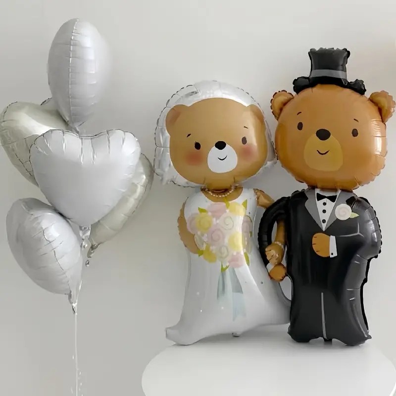 ins风小熊新郎新娘铝膜气球七夕情人节婚礼告白派对装饰拍照道具,节庆用品/礼品,飘空气球,淘宝优惠券,粉丝福利购,淘宝优惠卷