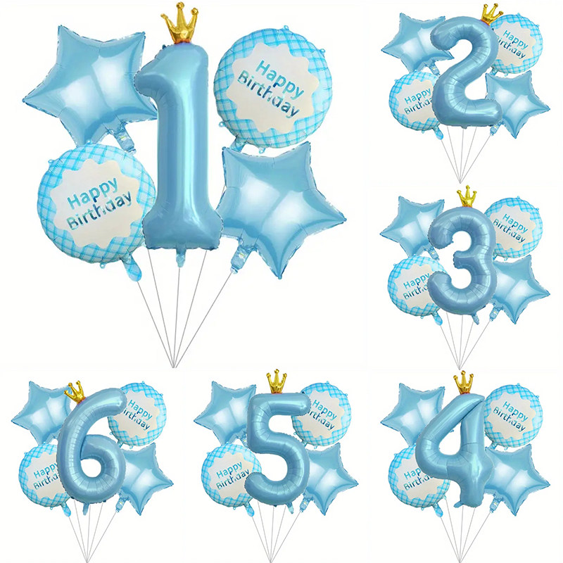 小红书蓝色皇冠数字气球儿童生日派对装饰品场景布置道具男宝周岁,节庆用品/礼品,气球,淘宝优惠券,粉丝福利购,淘宝优惠卷