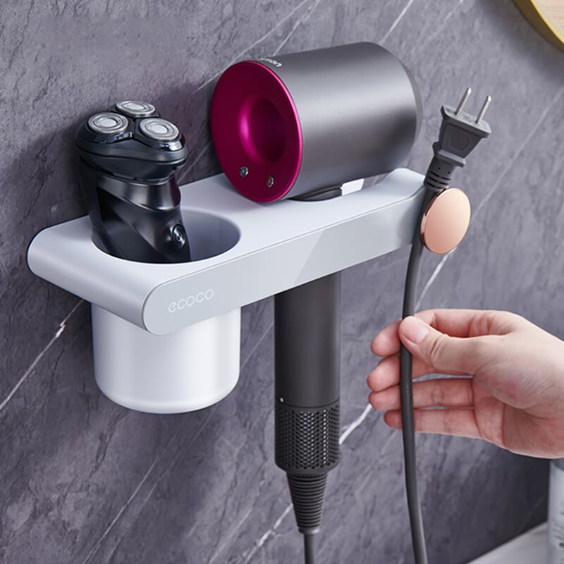 吹风机置物架免打孔浴室家用卫生间壁挂式风筒徕芬电吹风收纳架子