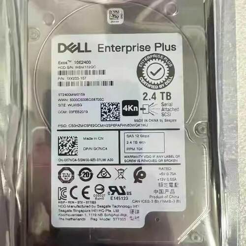 Dell 0X7NC4 X7NC4 2.4T SAS 4Kn SCV3020 SC5020/4020 康贝硬盘