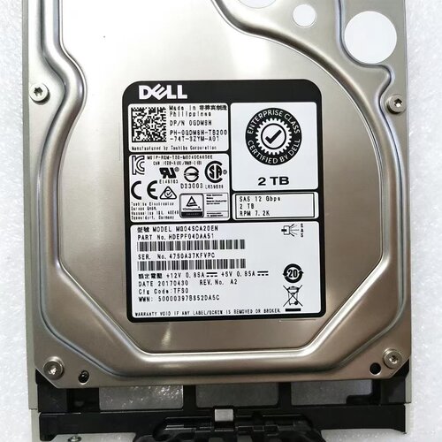 DELL 2T HHX14 12GB 7.2K SAS 3.5寸 硬盘 MG04SCA20EN GDM8H