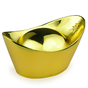 纯铜福寿大元宝摆件家居装饰元宝摆件送证书