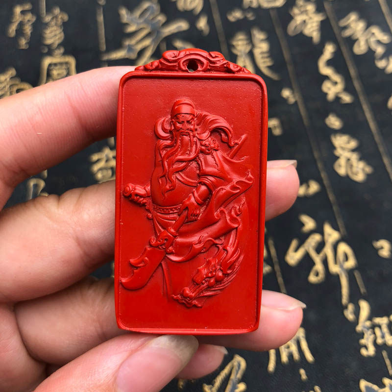 帝王红忠义千秋武财神关羽吊坠