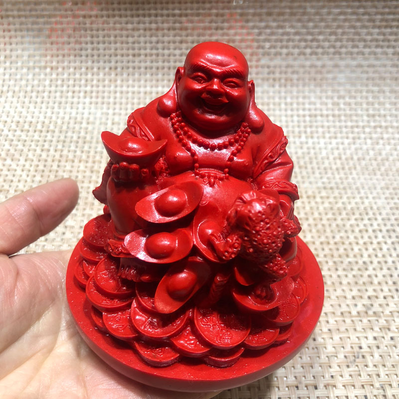 台湾朱砂镇宅蝉联风水摆件送证书