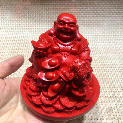 台湾朱砂镇宅蝉联风水摆件送证书