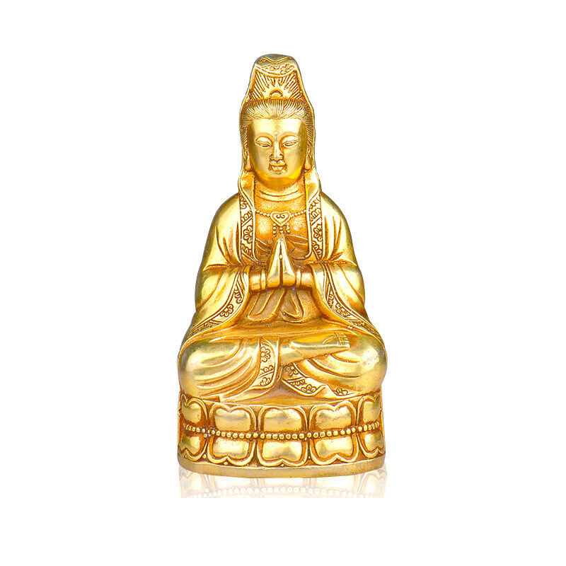 纯铜佛摆件观音工艺品工艺品摆件菩萨送证书