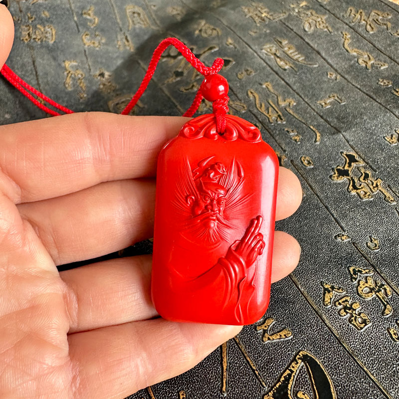 豁达客男女朱砂挂件天师钟馗项链