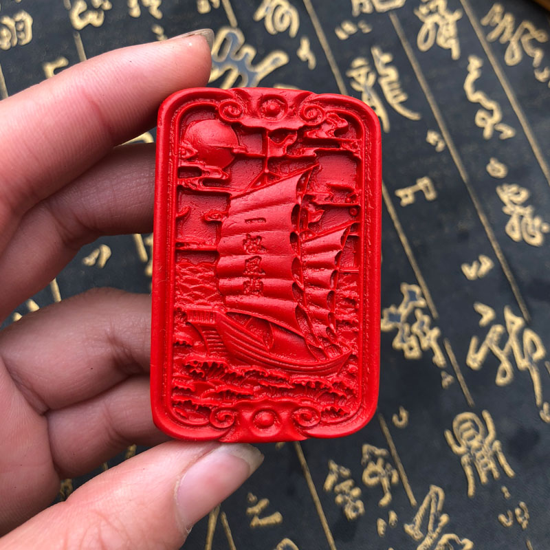 台湾毛衣链招财一帆风顺证书吊坠