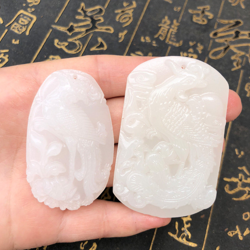 招财新疆男女款朱雀玉牌送证书