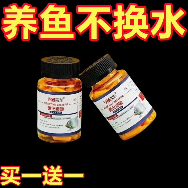 硝化细菌鱼缸专用胶囊净水活菌干粉养鱼鱼药水族消化细菌鱼用水族