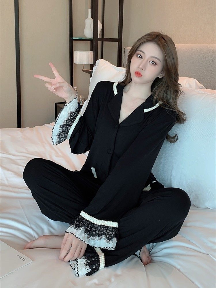 2023年新款莫代尔睡衣女套装纯棉