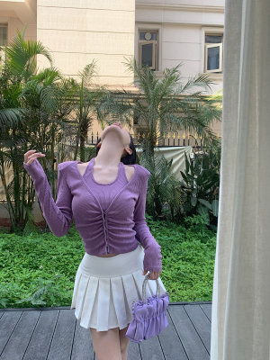 长袖纯欲风常规系扣女
