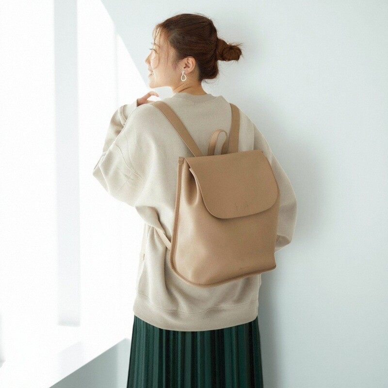 日本ins潮牌双肩包pu皮革休闲小众背包女式韩版时尚潮流百搭书包