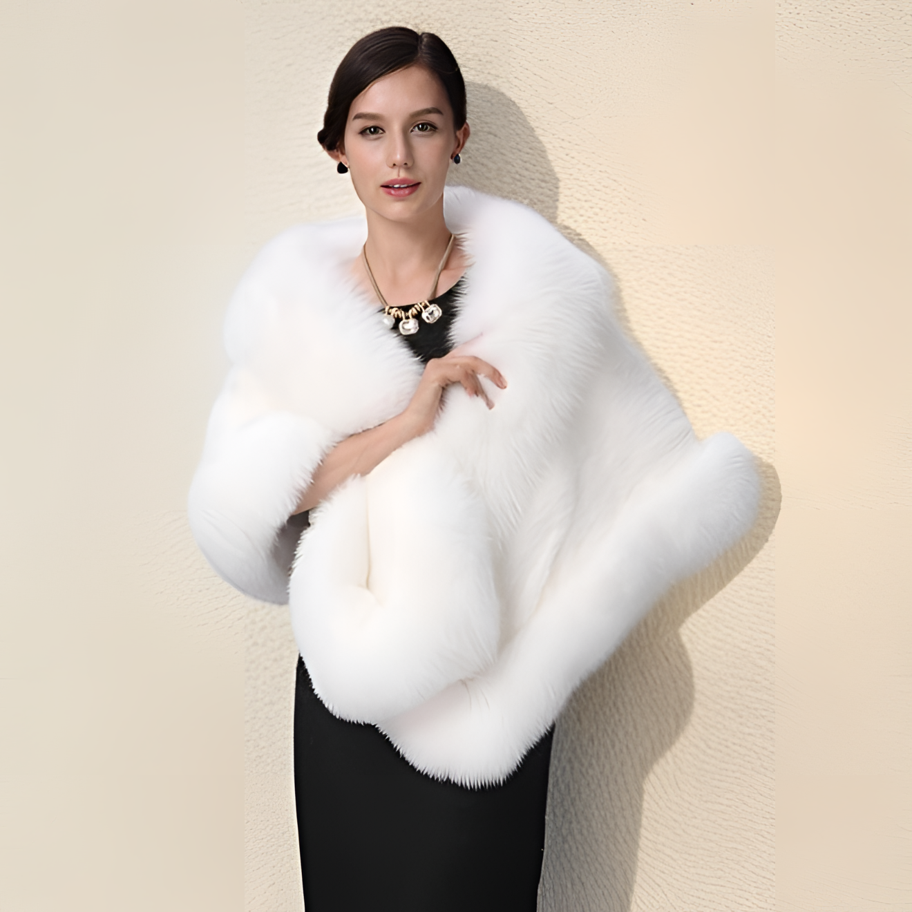 冬季皮草披肩毛毛斗篷外套新款