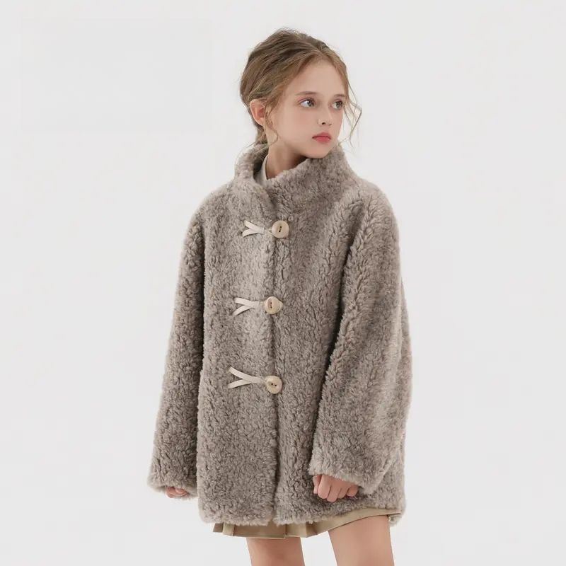 儿童毛毛外套2025冬季新款棉服加厚宽松棉袄气质棉衣女童皮草大衣