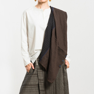 城市山民UrbanTribe女式全棉亨利领宽松长袖CF49282