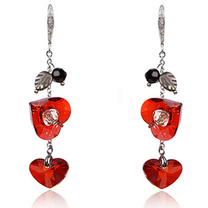 天然淡水珍珠手工红色奢华大气女