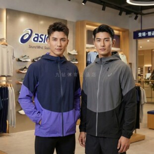 400 ASICS亚瑟士男子METARUN防水跑步夹克连帽运动外套2011D435
