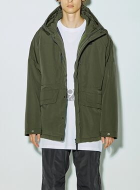 连帽保暖中长款休闲羽绒服