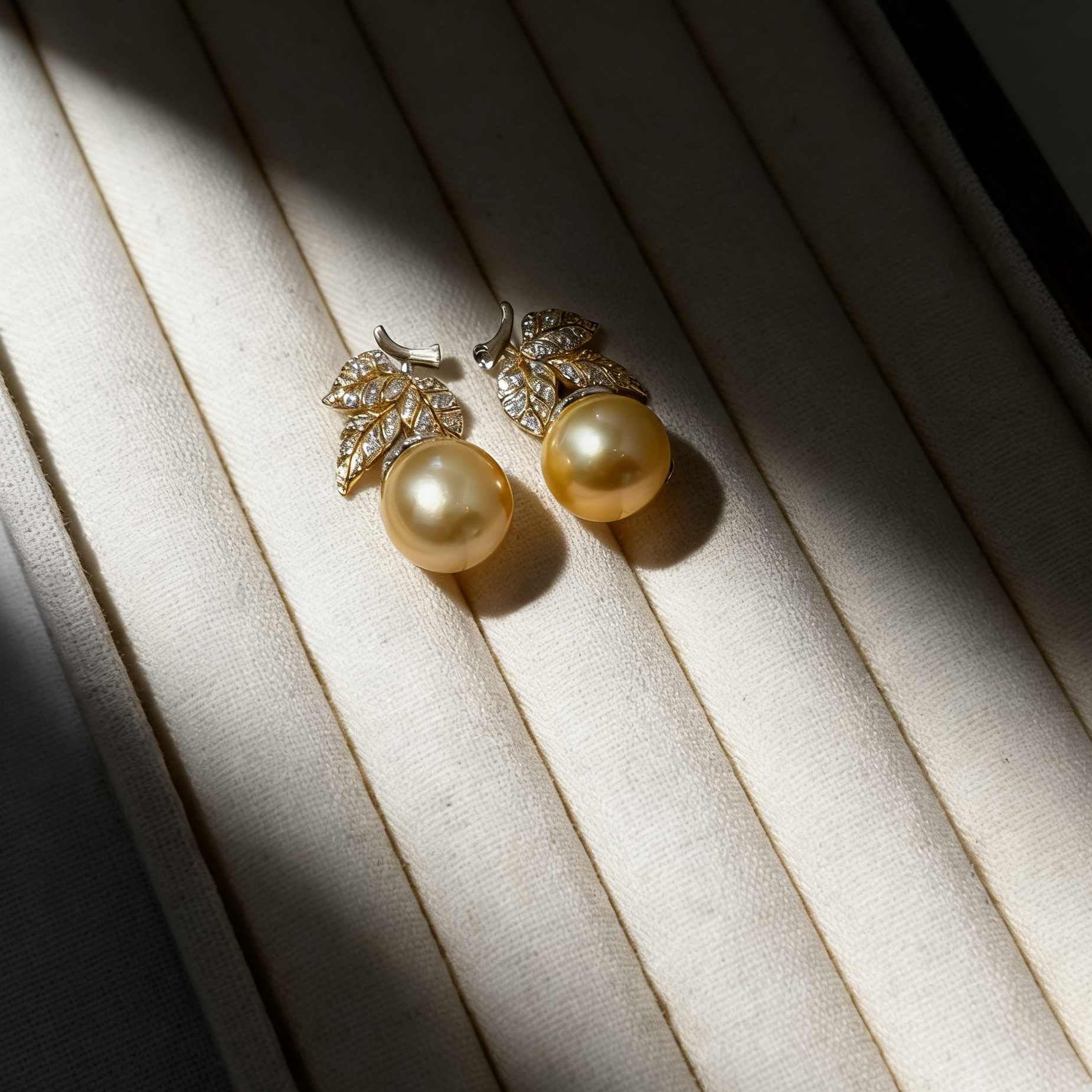 【孤品福利款】天然海水南洋金珠耳环耳饰天然海水珍珠吊坠二用款