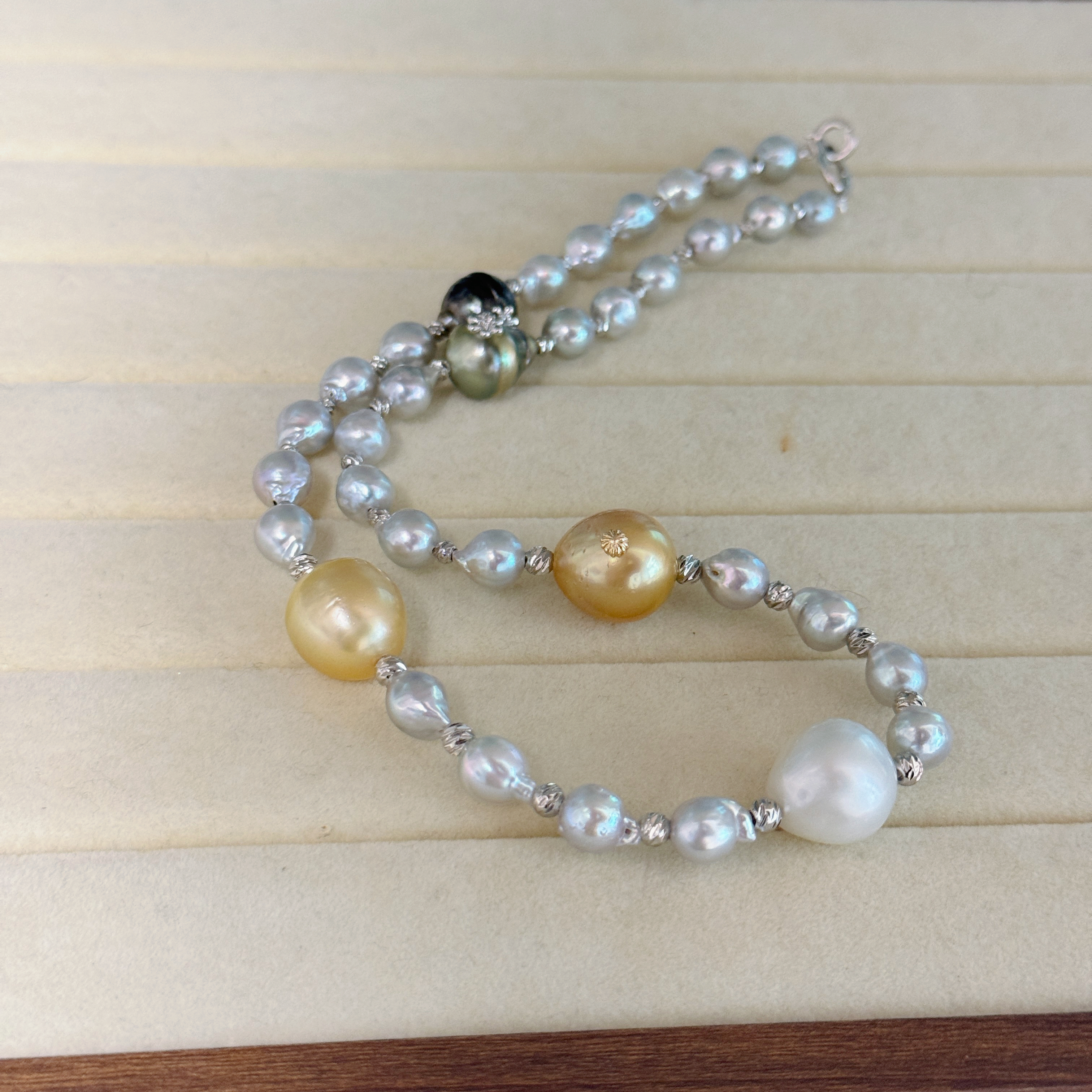 【福利特价款】天然海水AKOYA真多麻设计款项链海水珍珠巴洛克