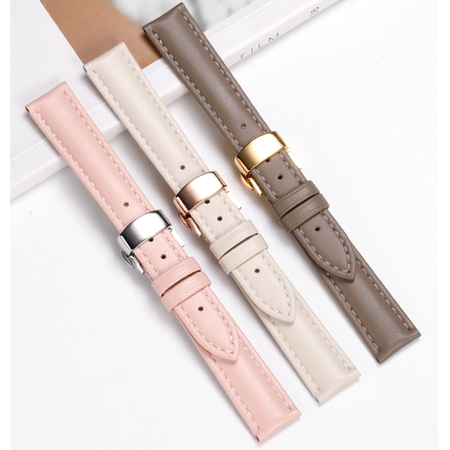 转角适配华为手表带gt3pro真皮Watch4男GT2/GT3/GT4雅致牛皮女41mm真皮表带女款针扣皮表带watch3/gt2pro快拆