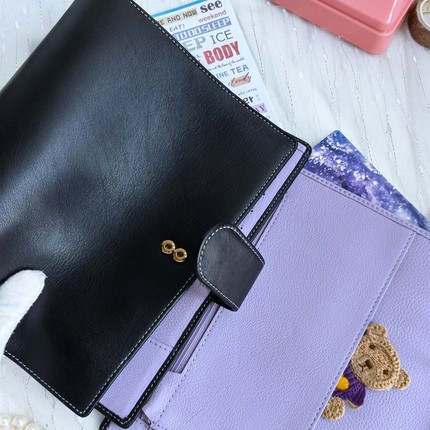 精选头层牛皮A7本A6活页奇葩 M5随身手账真皮活页笔记本A5 A6SLIM