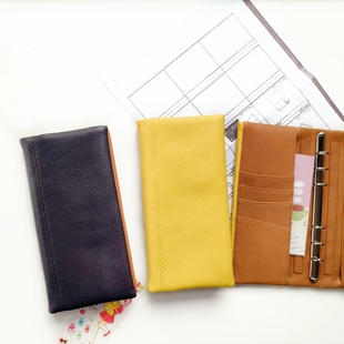 A6S优质进口羊皮手帐A6narrow小环真皮手帐活页本 小面包本