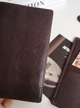 推荐！高品质进口头层牛皮便携手帐A6真皮小环随身本A7活页本轻薄