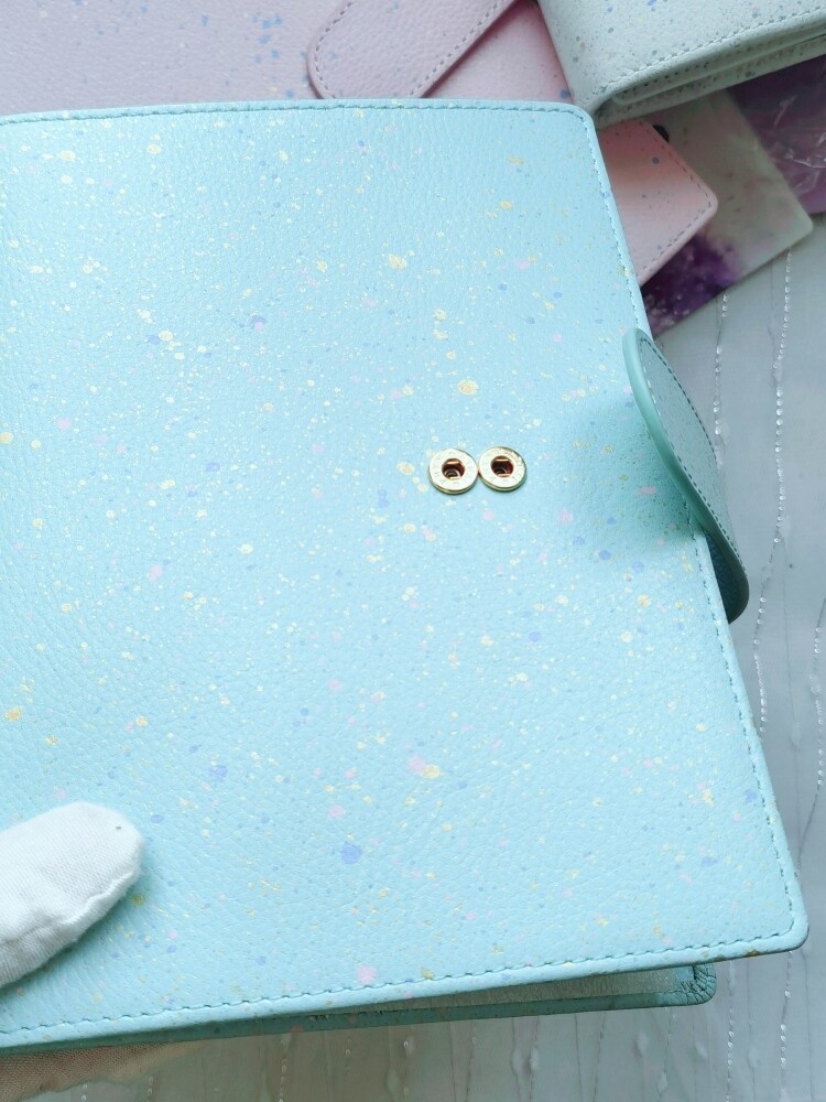 鎏光溢彩梦幻系列！进口头层牛皮奇葩活页A6手帐 真皮笔记本多色