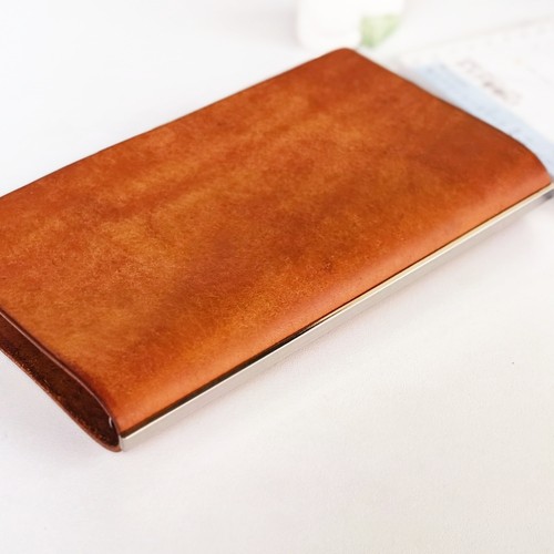 纯手工A6 narrow二折紧凑笔记本手帐PUEBLO磨砂皮小环M5活页本