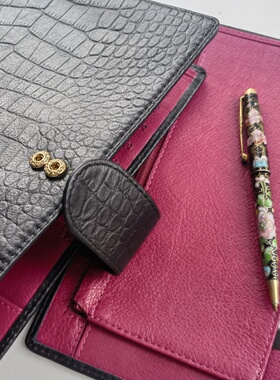 推荐A5笔记本活页品质真皮记事本办公文具商务头层牛皮手帐鳄鱼纹